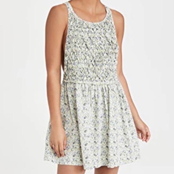 FREE PEOPLE Petunia Sleeveless Minidress In Tea Combo size Small. New with tags. - Picture 3 of 10
